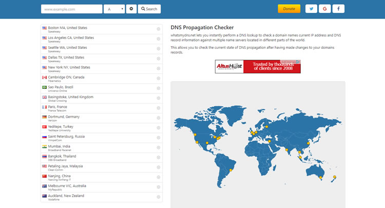 Verify DNS propagation after transfer