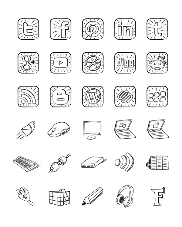 Free Icon Pack from BHC - Free Sketch