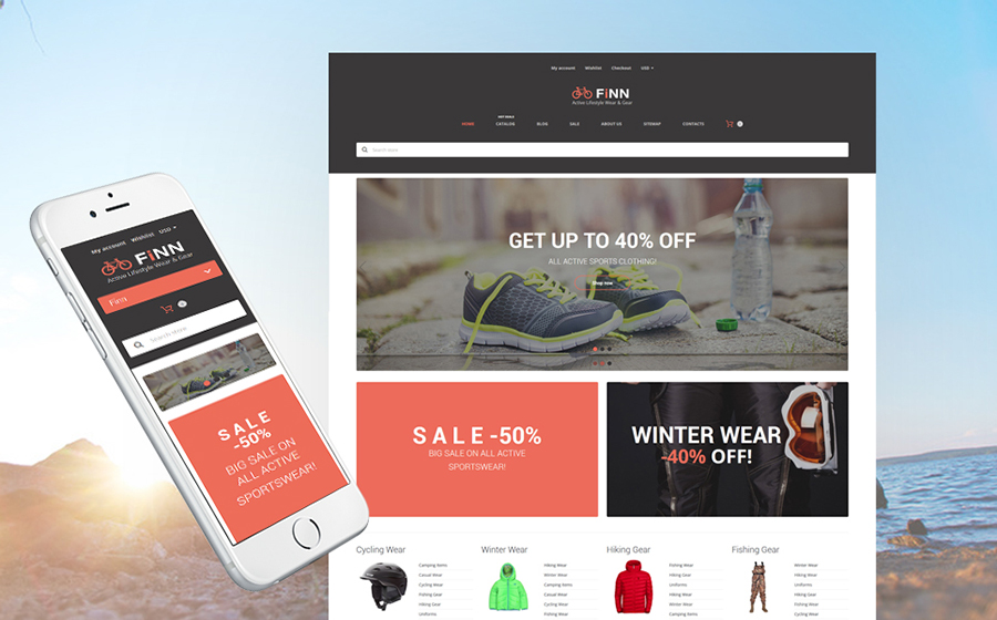 Extreme Sports Store Responsive Shopify Theme 