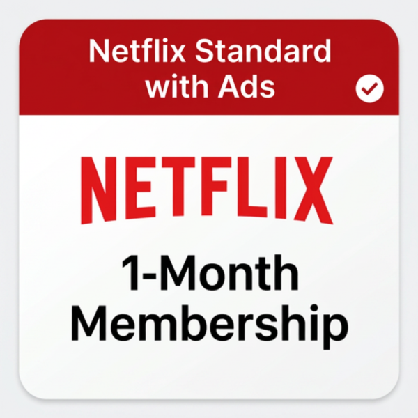 Netflix Standard with Ads — 1 Month Subscription [Digital]
