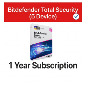 Bitdefender Total Security (5 Device) — 1 Year Subscription [Digital]