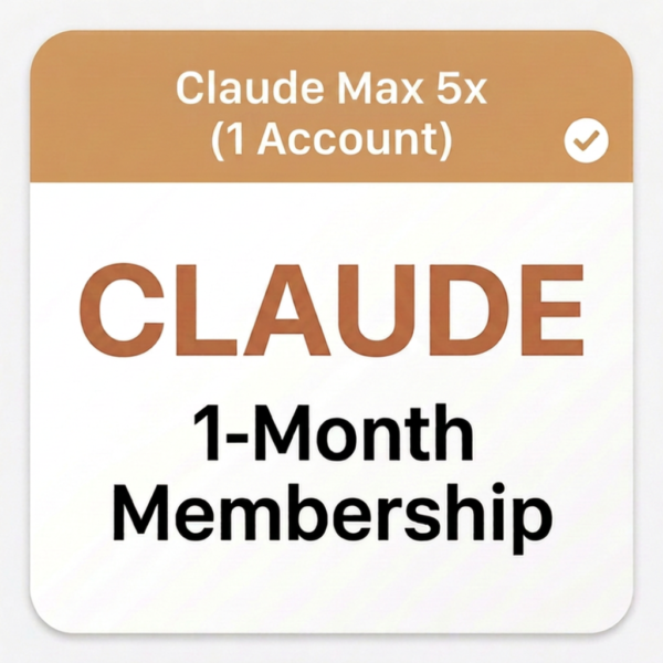 Claude Max 5x (1 Account) — 1 Month Subscription [Digital]