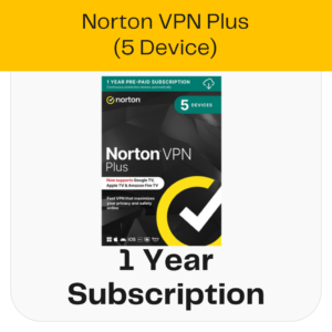 Norton VPN Plus (5 Device) — 1 Year Subscription [Digital]