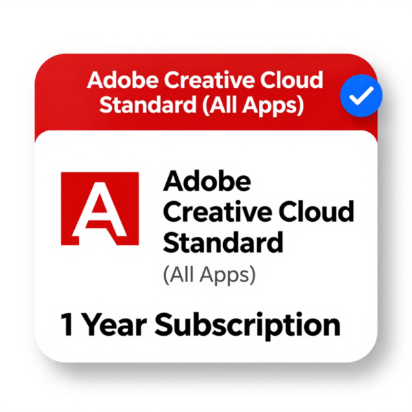 Adobe Creative Cloud Standard (All Apps) — 1 Year Subscription [Digital]