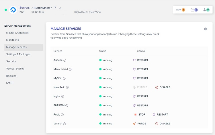 Cloudways Specialized Management Dashboard