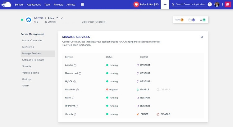 The Cloudways management interface makes it possible for almost anyone to use Cloud hosting.