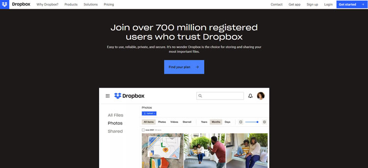 Dropbox - Alternatives to WeTransfer