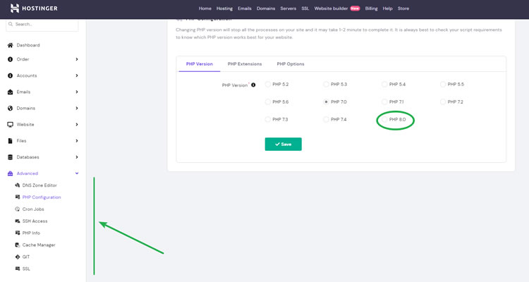 Hostinger Advanced Configuration