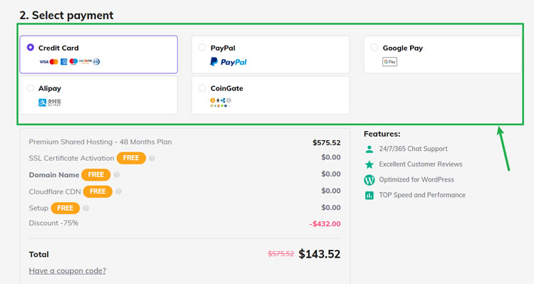 Hostinger Payment Options