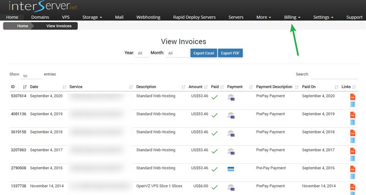 Interserver Billing