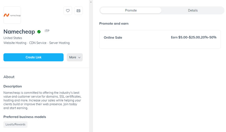 Namecheap Affiliate Program