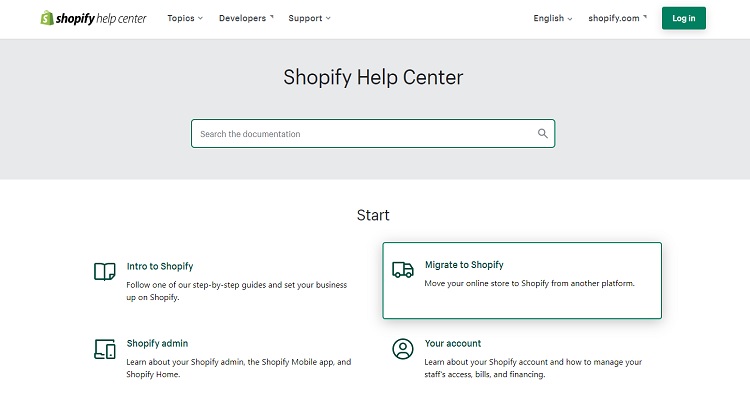 shopify help center