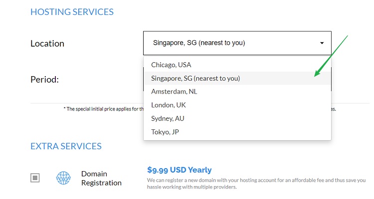 Compared to Shopify, TMDHosting allows users to choose where to host their websites during checkout.